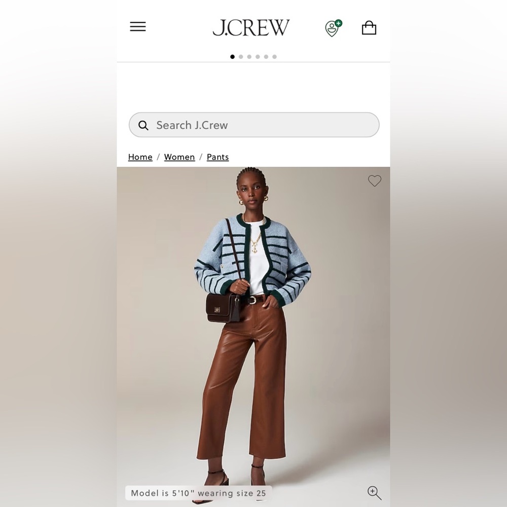 J. Crew Woman’s slim wide-leg faux leather pants